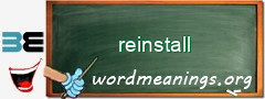 WordMeaning blackboard for reinstall